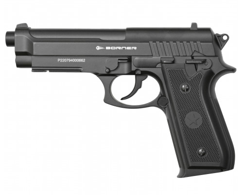Пневматический пистолет Borner 92M (Beretta 92), кал. 4,5 мм, металл