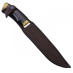 Нож Пластунский, сталь 95Х18, граб, латунь