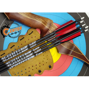Стрела лучная микс карбон Centershot Mustang 500, натур. опер. 4"