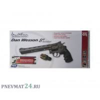 Пневматический револьвер ASG Dan Wesson 8" Black (пулевой)
