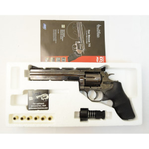 Пневматический револьвер ASG Dan Wesson 715-6 Steel Grey (пулевой)